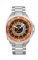 Zilverkleurig herenhorloge van Delma Watches met stalen riem band Star Decompression Timer Silver / Orange 44MM Automatic