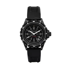 Miesten musta Marathon Watches - kello kuminauhalla Anthracite Large Diver's 41MM Automatic