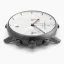 Men's black Nordgreen watch with leather strap Pioneer White Dial - Brown Leather / Gun Metal 42MM