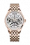 Złoty zegarek męski Agelocer Watches z paskiem stalowym Schwarzwald II Series Gold / White 41MM Automatic