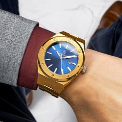Men's Paul Rich gold watch with steel strap Royal Touch 42MM