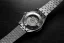 Relógio Delma Watches prata para homens com pulseira de aço Santiago GMT Meridian Silver / Black Red 43MM Automatic