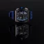 Schwarze Herrenuhr Tsar Bomba Watch mit Gummiband TB8204Q - Black / Blue 43,5MM