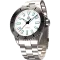 Ασημένιο ρολόι NTH Watches για άντρες με ιμάντα από χάλυβα 2K1 Subs Thresher No Date - White Automatic 43,7MM
