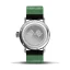 Men's silver Ferro & Company with leather strap Distinct 3 British Racing Green 42MM