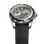 Silberne Herrenuhr Fathers Watches mit Ledergürtel Evolution Black 40MM Automatic
