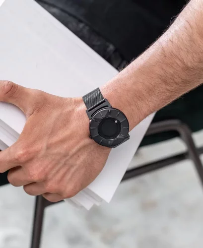 Czarny zegarek męski Eone ze stalowym paskiem Bradley Element - Black 40MM