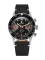 Srebrny zegarek męski Nivada Grenchen ze skórzanym paskiem Chronoking Manual 87033M09 38MM