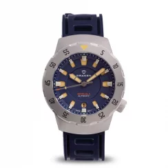 Męski srebrny zegarek Draken ze stalowym paskiem Benguela – Blue ETA 2824-2 Steel 43MM Automatic