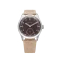 Męski srebrny zegarek Praesidus ze skórzanym paskiem DD-45 Tropical 38MM Automatic