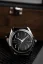 Men's silver Nivada Grenchen watch with leather strap Antarctic Spider 35011M16 35M
