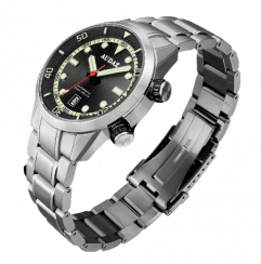 Montre Audaz Watches pour homme en argent avec bracelet en acier Seafarer ADZ-3030-01 - Automatic 42MM