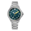 Strieborné pánske hodinky Circula Watches s ocelovým pásikom DiveSport Titan - Petrol / Hardened Titanium 42MM Automatic