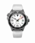 Stříbrné pánské hodinky Undone s gumovým páskem AquaLume White 43MM Automatic