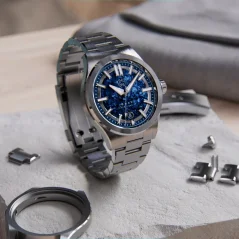 Relógio Henryarcher Watches prata para homem com bracelete em aço Øhav - Hydra Titanium 40MM Automatic