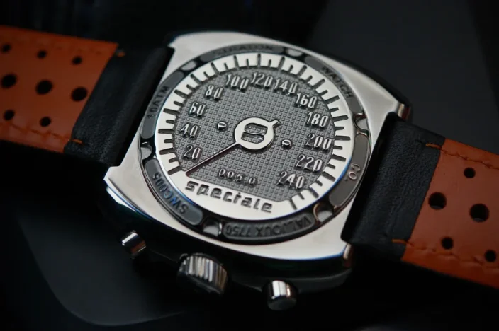 Montre Straton Watches pour homme de couleur argent avec bracelet en cuir Speciale Plum / Off White 42MM