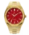 Relógio de ouro de homem Paul Rich com bracelete de aço Frosted Star Dust - Gold Red 42MM