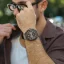 Černé pánské hodinky Ralph Christian s gumovým páskem The Vector Sport Copper Eclipse 47MM