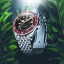 Ασημένιο ρολόι NTH Watches για άντρες με ιμάντα από χάλυβα Barracuda Vintage Legends Series No Date - Red Automatic 40MM