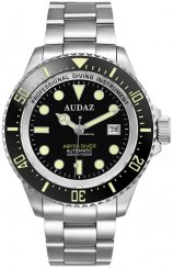 Men's silver Audaz watch with steel strap Abyss Diver ADZ-3010-01 - Automatic 44MM