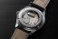 Relógio Delbana Watches prata para homens com pulseira de couro Recordmaster Mechanical White / Black 40MM