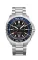 Strieborné pánske hodinky Delma Watches s ocelovým pásikom Oceanmaster Tide Silver / Black 44MM Automatic