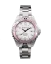 Muški srebrni sat Momentum Watches s čeličnim pojasom Splash White / Pink 38MM