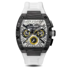 Men's black Ralph Christian watch with steel strap The Intrepid Sport Carbon Fiber - Polar Sun 42,5MM