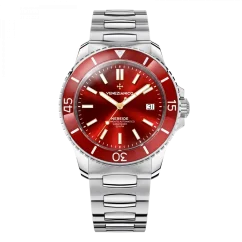 Relógio masculino de prata Venezianico com bracelete de aço Nereide 3321503C Red 42MM Automatic