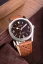 Men's silver Nivada Grenchen watch with leather strap Super Antarctic 32040A23 3.6.9 Tropical 38MM Automatic