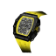 Schwarze Herrenuhr Tsar Bomba Watch mit Gummiband TB8204Q - Black / Yellow 43,5MM