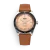 Stříbrné pánské hodinky Vulcain s koženým páskem Skindiver Nautique - Brown - BROWN PLAIN 44,5MM Automatic
