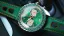 Srebrny zegarek męski Straton Watches ze skórzanym paskiem Syncro Green 44MM