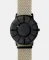 Zilverkleurig herenhorloge van Eone met nylon band Bradley Apex Beige - Silver 40MM