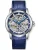 Stříbrné pánské hodinky Waldhoff s koženým páskem Quantum Ti Royal Blue 49,8MM Automatic