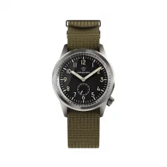 Relógio Draken prata para homem com pulseira de nylon Aoraki Milspec 39MM Automatic