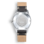 Reloj Squale plata de hombre con correa de piel Super-Squale Sunray Black Leather - Silver 38MM Automatic