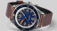 Stříbrné pánské hodinky Undone s koženým páskem Basecamp Classic Blue 40MM Automatic