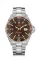 Strieborné pánske hodinky Delma Watches s ocelovým pásikom Santiago Silver / Red 43MM Automatic