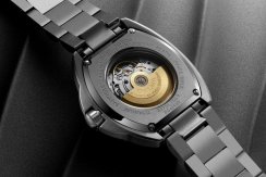 Montre Delma Watches pour homme de couleur argent avec bracelet en acier Shell Star Silver / Orange 44MM Automatic
