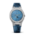 Silberne Herrenuhr Valuchi Watches mit Ledergürtel Lunar Calendar - Silver Blue Leather 40MM