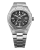 Men's silver Nivada Grenchen watch with steel strap F77 STAINLESS STEEL METEORITE 69041A77C With Date 41MM Automatic
