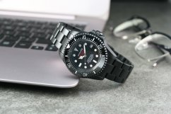 Men's black Ocean X watch with steel strap SHARKMASTER 1000 SMS1021 - Black Automatic 44MM