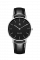 Reloj plateado para mujer Paul Rich con correa de cuero genuino Monaco Black Silver - Black Leather
