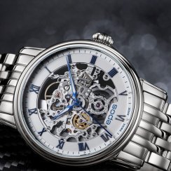 Stříbrné pánské hodinky Epos s ocelovým páskem Emotion 3390.155.20.20.30 41MM Automatic