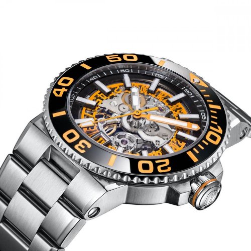 Ανδρικό ρολόι Epos ασημί με ατσάλινο λουράκι Sportive 3441.135.99.15.30 43MM Automatic