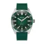 Relógio Circula Watches prata para homens com pulseira de borracha AquaSport II - Green 40MM Automatic