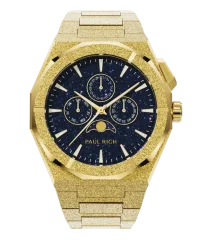 Men's gold Paul Rich watch with steel strap Frosted Star Dust II Moonphase - Gold 43MM