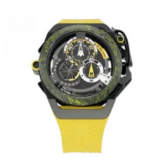 Herrenuhr Mazzucato in Schwarz mit Kautschukarmband RIM Monza Black / Yellow - 48MM Automatic