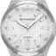 Strieborné pánske hodinky Bomberg Watches s gumovým pásikom DIAMOND WHITE 43MM Automatic